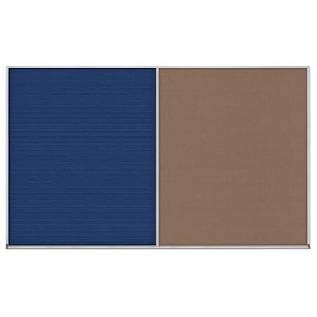 United Visual Products Double Door Radius Corkboard, 42"x32", Hea, UV70125RC-BLACK-SURF UV70125RC-BLACK-SURF